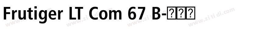 Frutiger LT Com 67 B字体转换